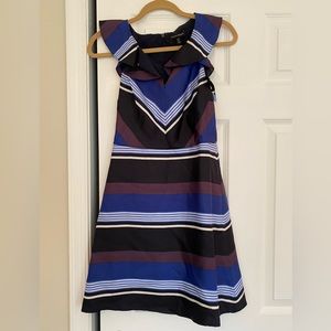 Banana Republic 100% Silk Geometric Stripped Dress